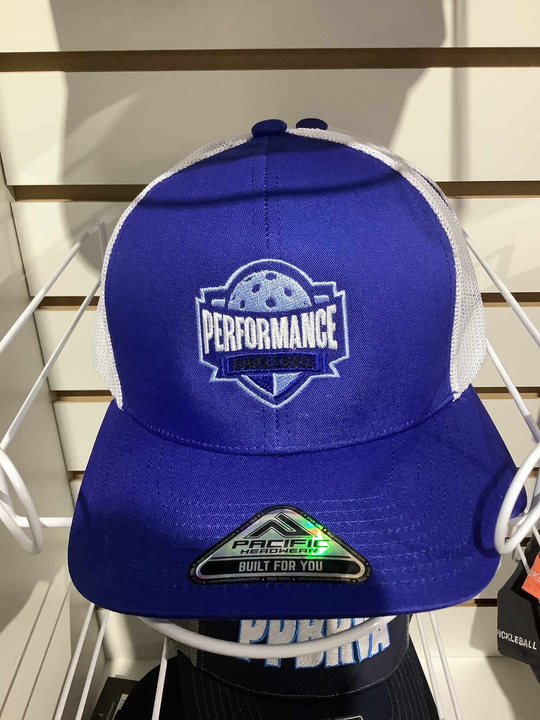 gorra de camionero con logotipo azul de invierno