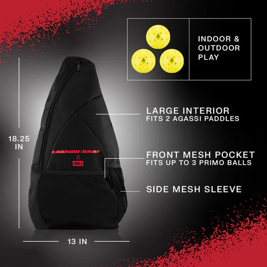 JOOLA AGASSI/GRAF ਚੈਂਪੀਅਨ ਪਿਕਲਬਾਲ ਪੈਡਲ ਸੈੱਟ