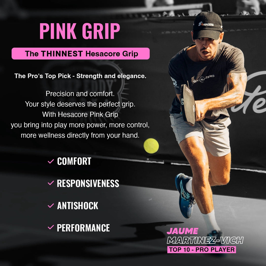 Hesacore Pickleball Grip Regular Soft Feel - 5.25 Inches Long - Pink