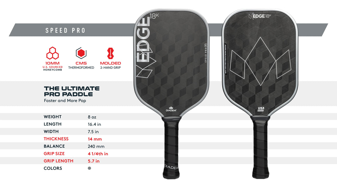 Diadem Edge 18K Speed Pro Pickleball Paddle
