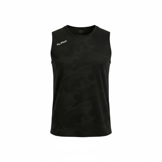Alpha Men’s Tech Tank Top — Close-Up