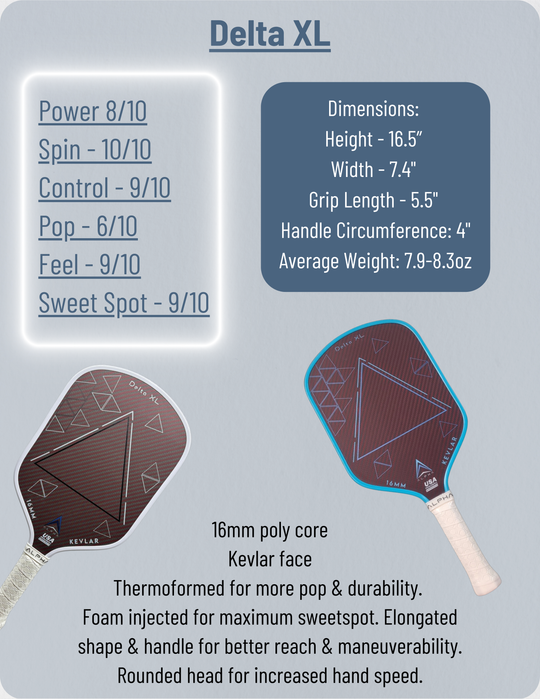Alpha Delta XL Pickleball Paddle