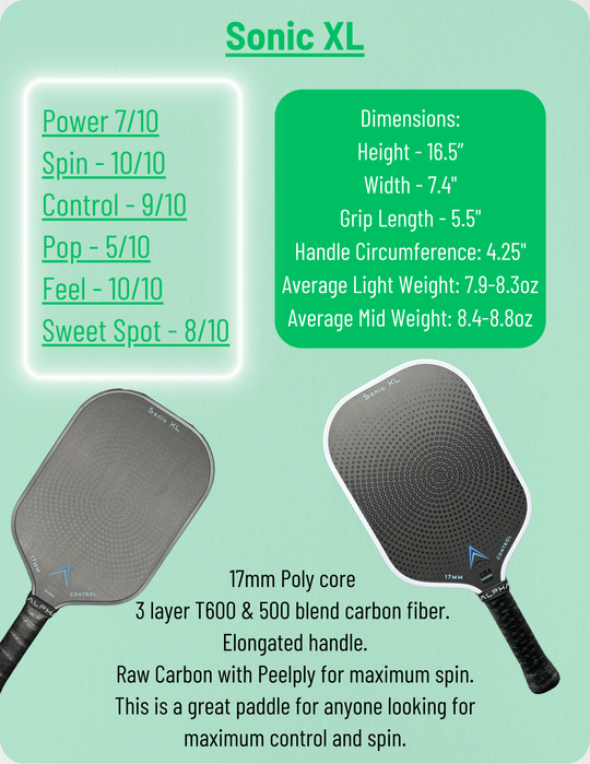 Alpha Sonic XL Pickleball Paddle 2025