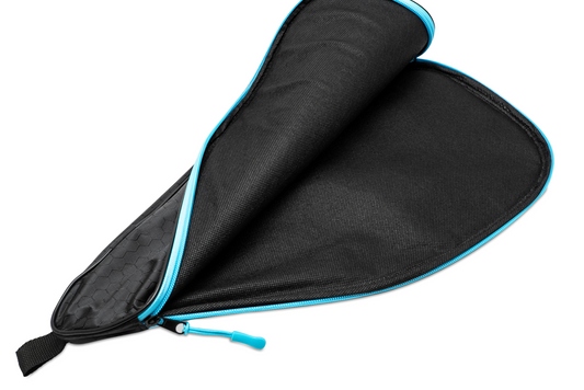 Side view of SLK pickleball paddle protective case opened