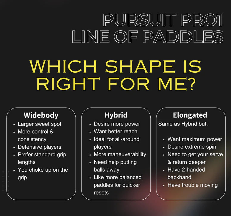 Engage Pursuit Pro1 6.0 Hybrid Pickleball Paddle