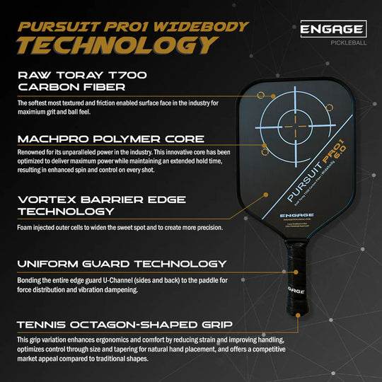 Engage Pursuit Pro1 6.0 宽体匹克球拍