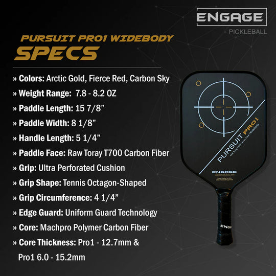 Engage Pursuit Pro1 6.0 宽体匹克球拍