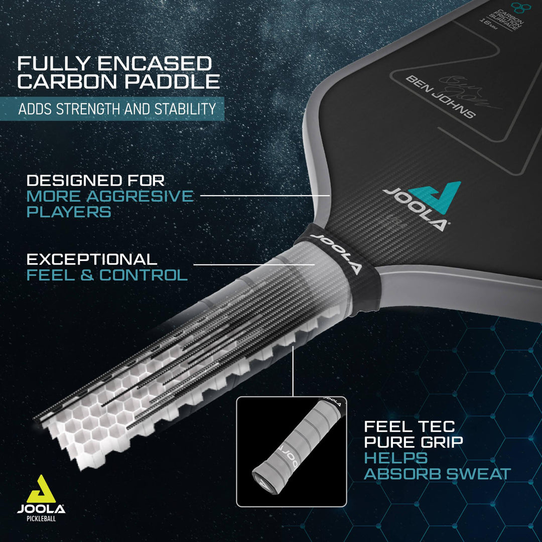 JOOLA BEN JOHNS PERSEUS Pickleball Paddle - Tech Spec Sheet