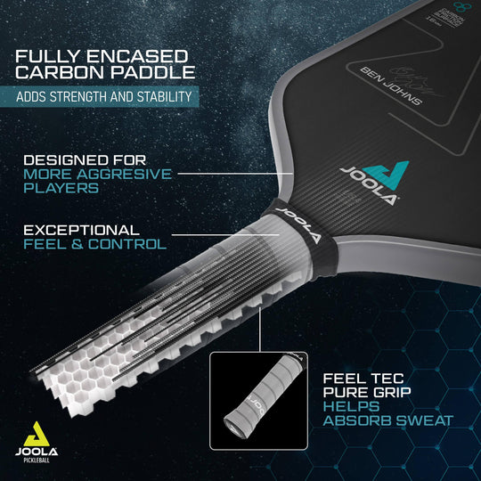 JOOLA BEN JOHNS PERSEUS Pickleball Paddle - Tech Spec Sheet