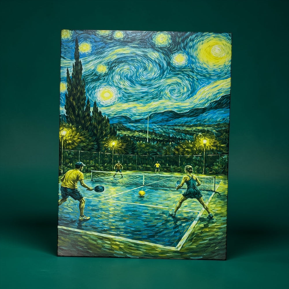 Starry Pickleball Art — Detail View