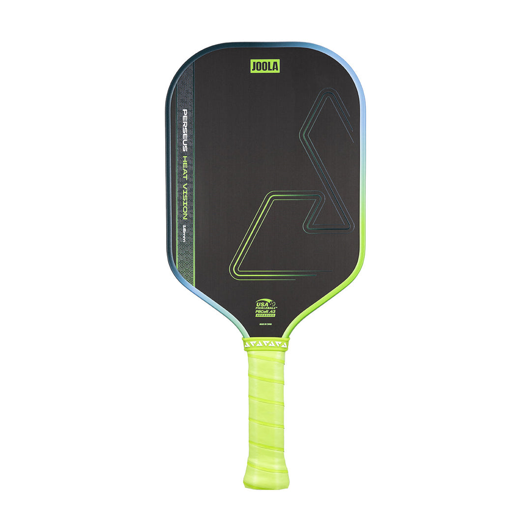 JOOLA Perseus Heat Vision 16mm pickleball paddle in Charge Surge Green