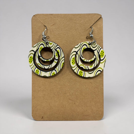 Pickleball Pattern Earrings