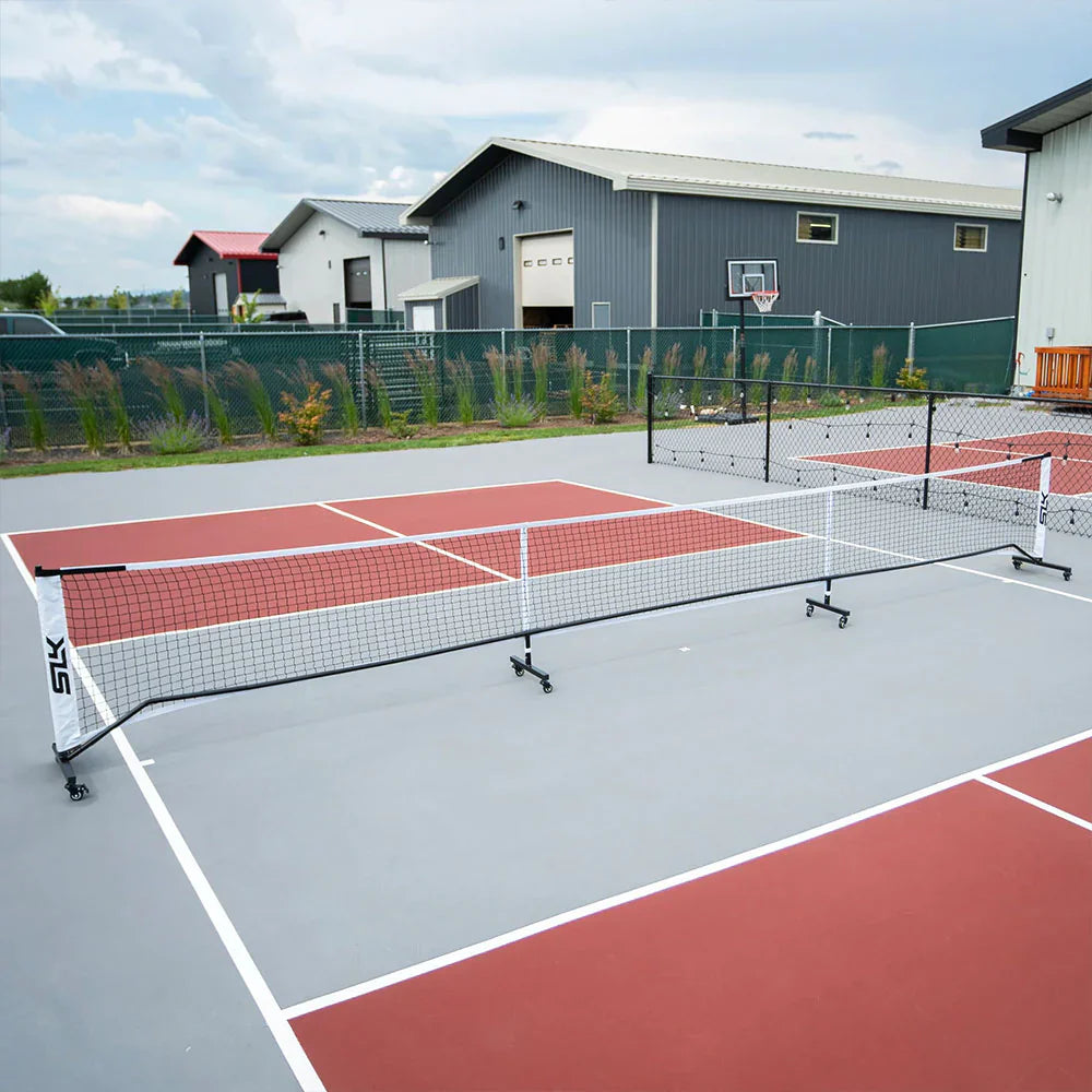 Selkirk SLK Prime Wheeled Portable Pickleball Net — Close-Up