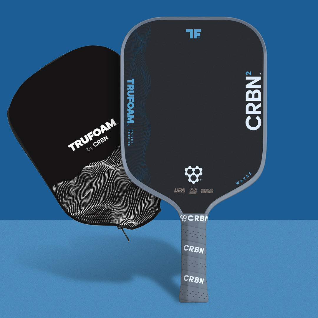 CRBN² TruFoam Waves Square pickleball paddle front view