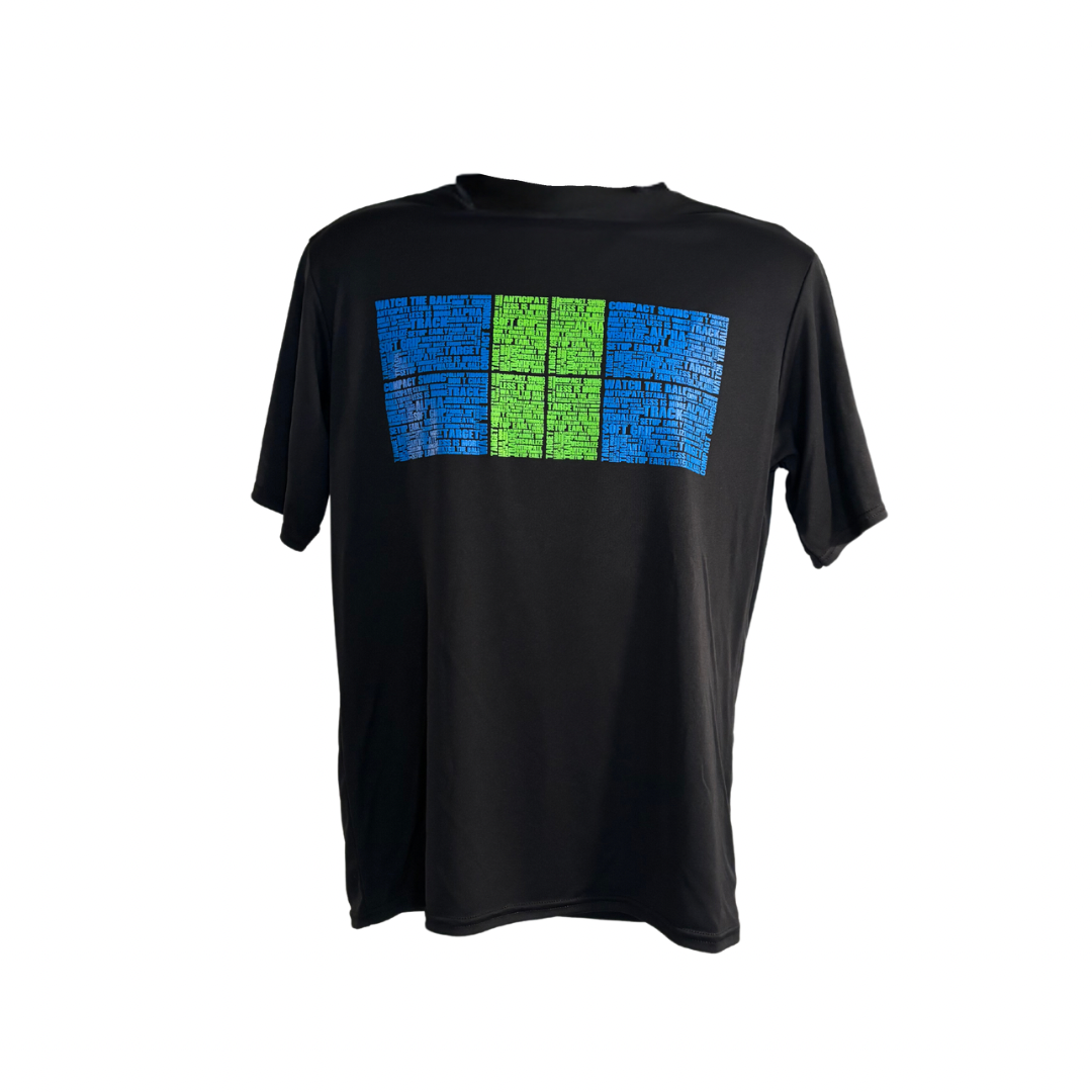 Alpha men’s dri-fit pickleball court tshirt