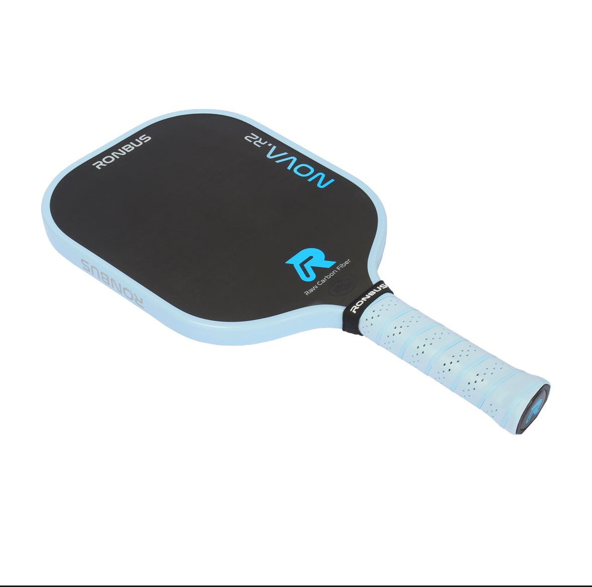 Ronbus R2 Nova 16mm raw carbon widebody pickleball paddle front view