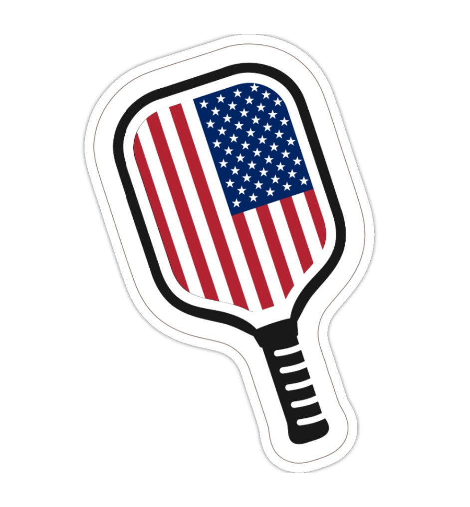 Pickleball Paddle US 3” Sticker — Detail View