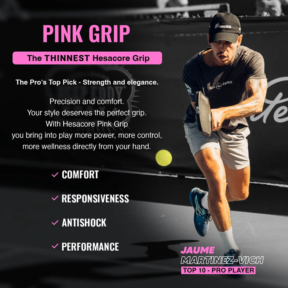 Hesacore Pickleball Grip Regular Soft Feel - 5.25 Inches Long - Pink — Detail View