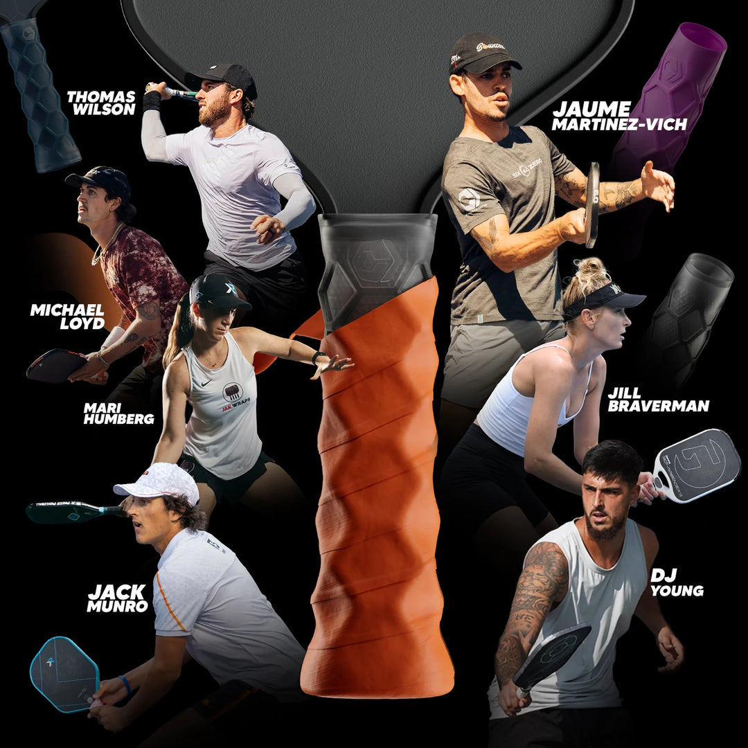Pickleball Carbon Grip - 5.25 Inches Long - Stiff Feel - Charcoal