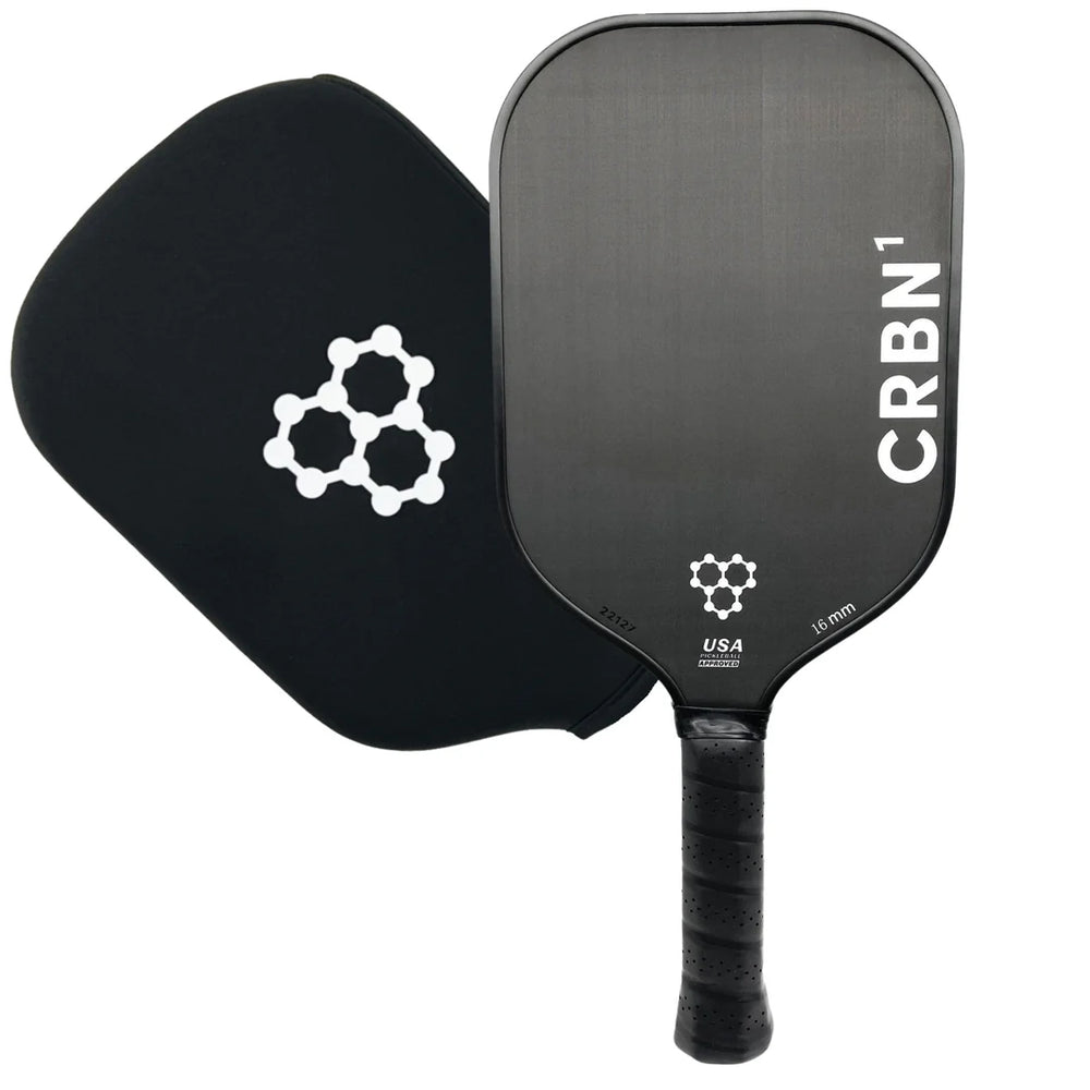 CRBN¹ Carbon Fiber Pickleball Paddle — Elongated 16mm — Close-Up