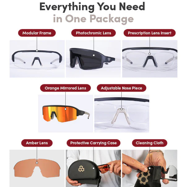 CRBN Pivot Pickleball Glasses — Photochromic FortifEYE Technology — Shop at Pickleball Paddles US