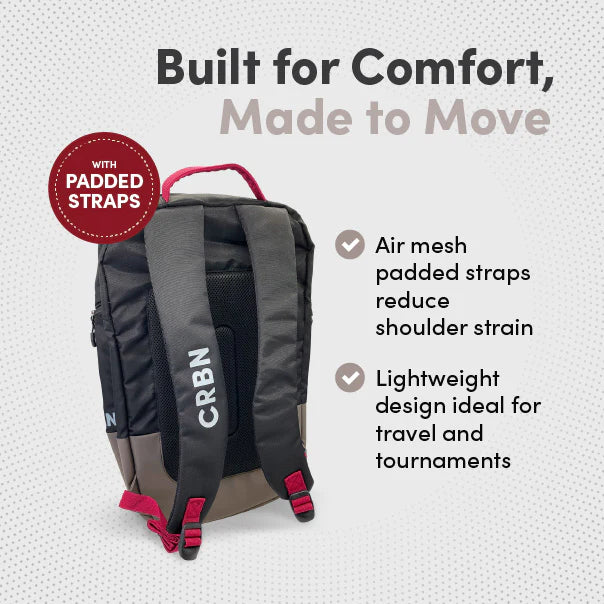 CRBN Pro Team Pickleball Backpack — Thermal-Lined 3-Paddle Storage — Shop at Pickleball Paddles US