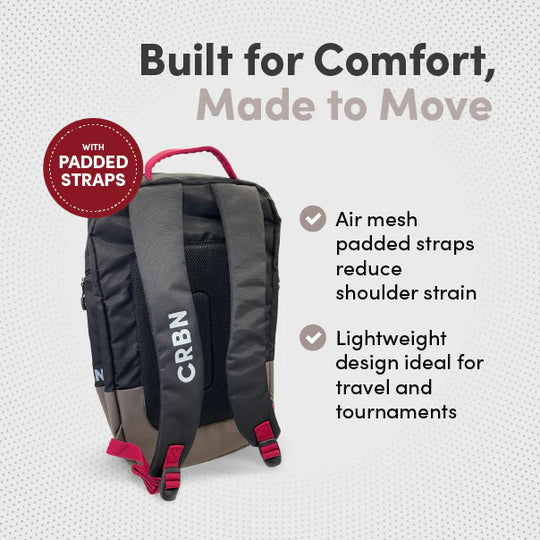 CRBN Pro Team Pickleball Backpack — Thermal-Lined 3-Paddle Storage — Shop at Pickleball Paddles US