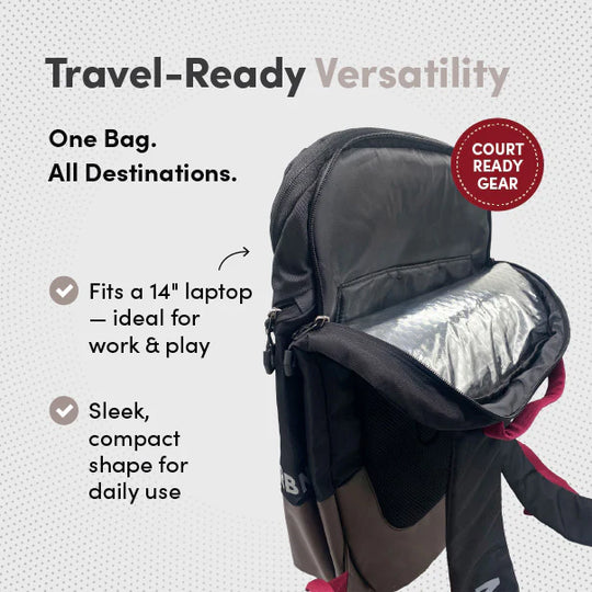 CRBN Pro Team Pickleball Backpack — Thermal-Lined 3-Paddle Storage — Shop at Pickleball Paddles US