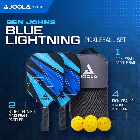 JOOLA Ben Johns Blue Lightning Pickleball Paddle Set — Shop at Pickleball Paddles US