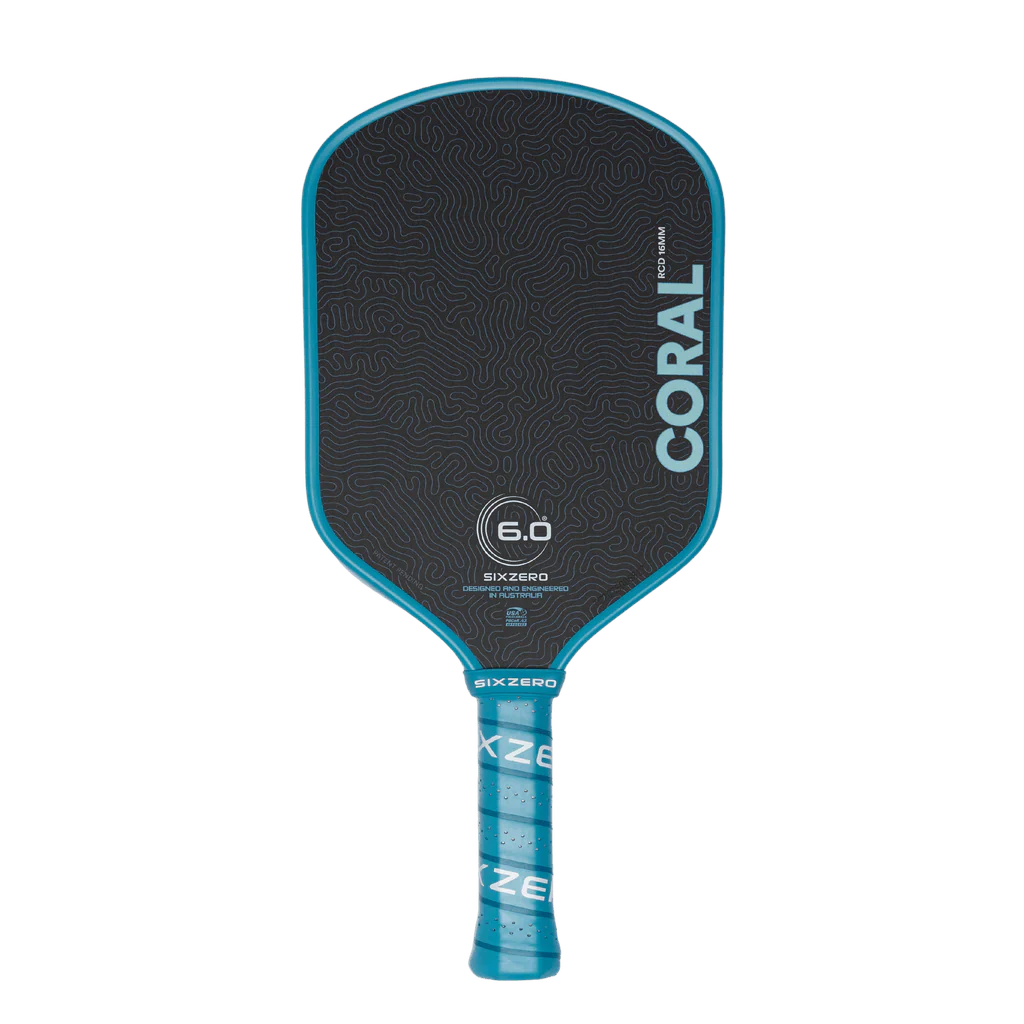 Six Zero Coral 16mm Hybrid Pickleball Paddle