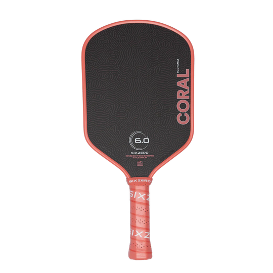 Six Zero Coral 16mm Hybrid Pickleball Paddle