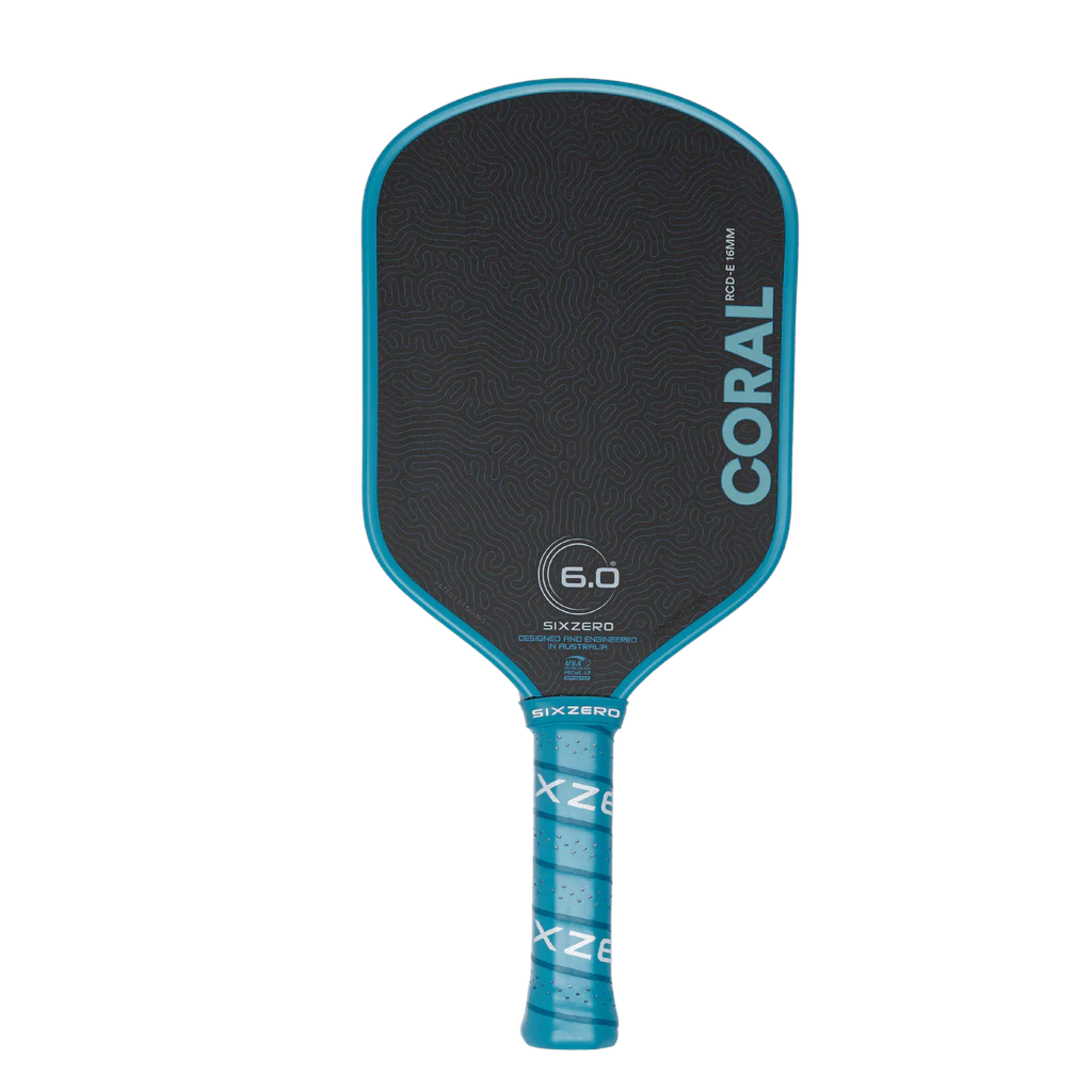 Six Zero Coral 16mm Elongated Pickleball Paddle