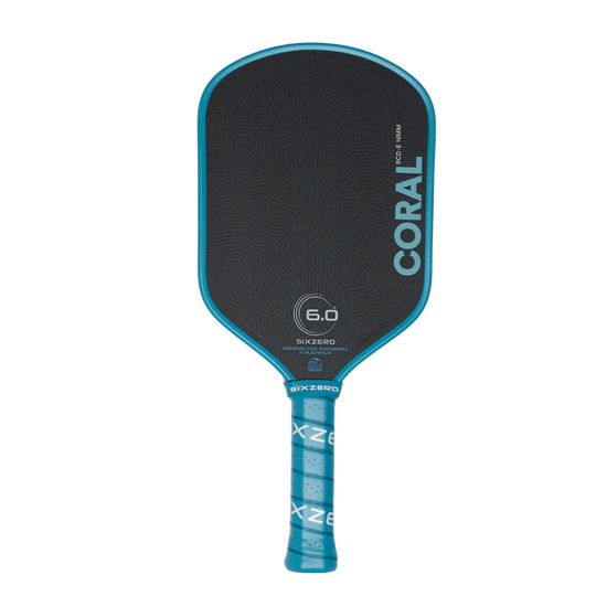 Six Zero Coral 16mm Elongated Pickleball Paddle
