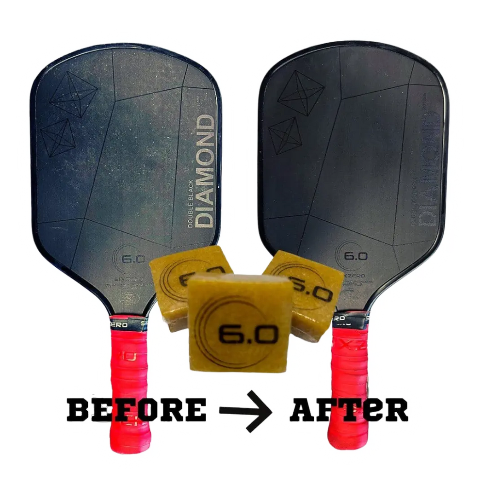 Six Zero Cleaning Pickleball Paddle Rubber — Detail View