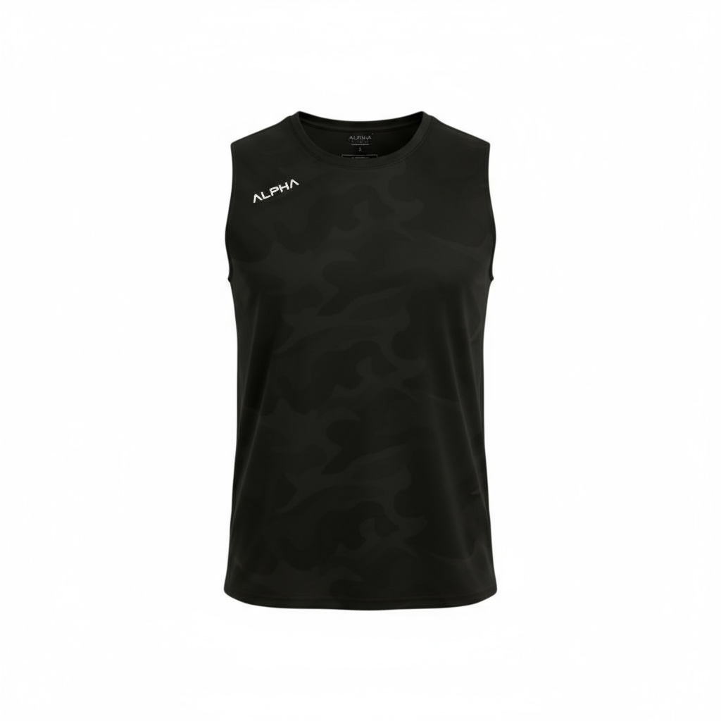 Alpha Men’s Tech Tank Top — Close-Up