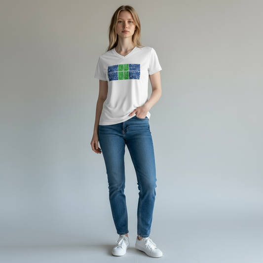 Alpha Women’s Dri-Fit V-neck Court Shirt — Shop at Pickleball Paddles US