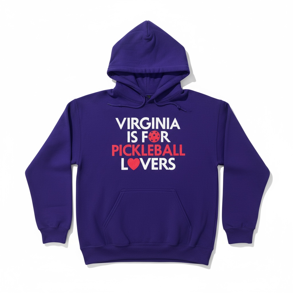 Virginia Is For Pickleball Lovers Heavy Weight Hoodie