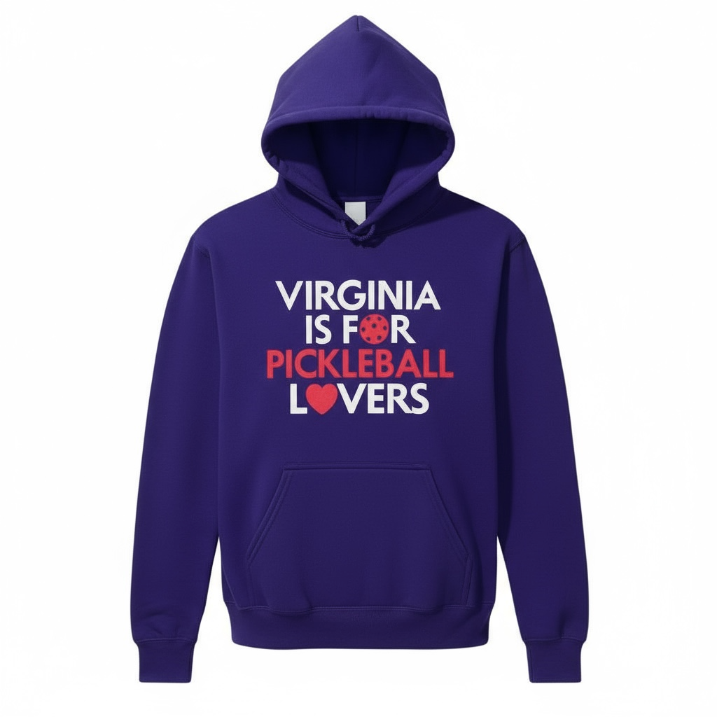Virginia Is For Pickleball Lovers Heavy Weight Hoodie