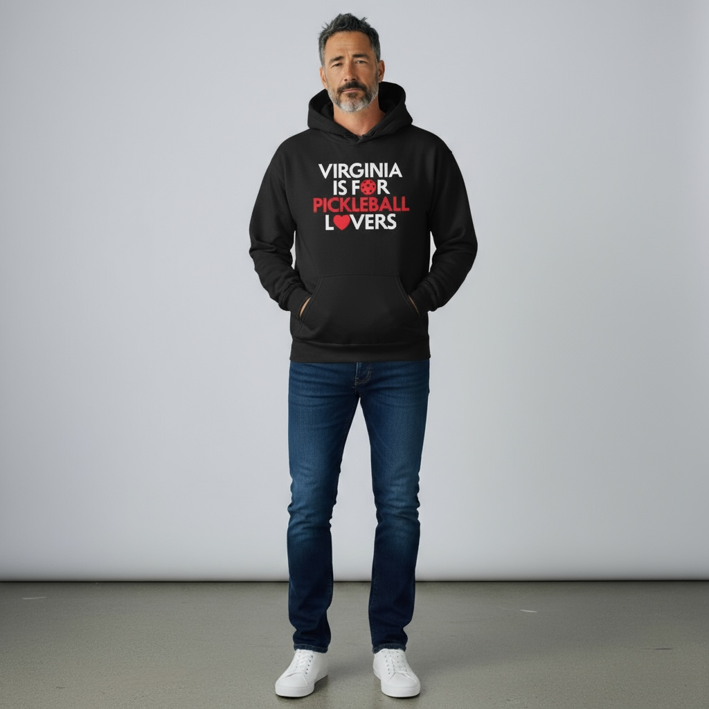 Virginia Is For Pickleball Lovers Heavy Weight Hoodie