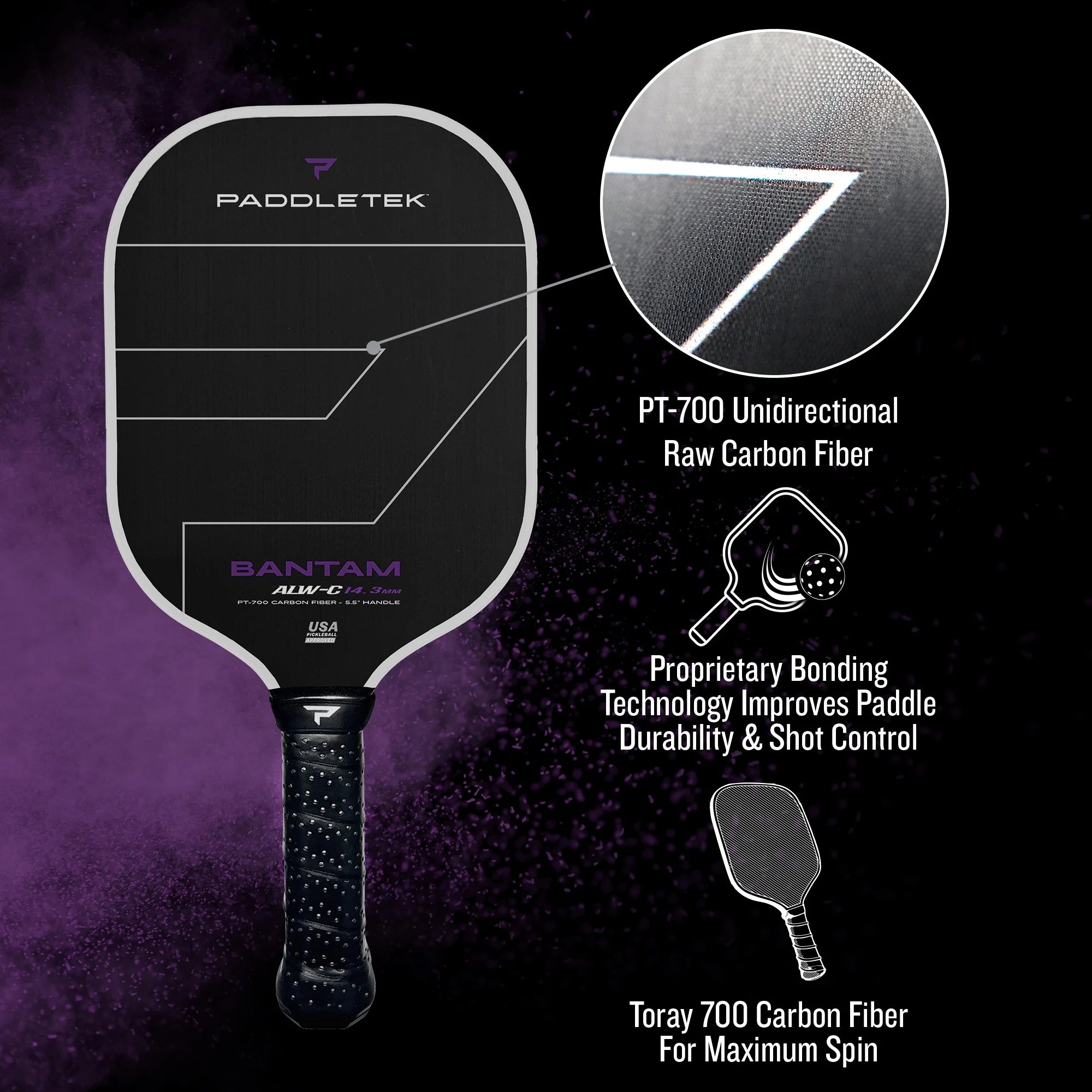 Paddletek Bantam ALW-C 12.7 (new longer handle) Pickleball Paddle