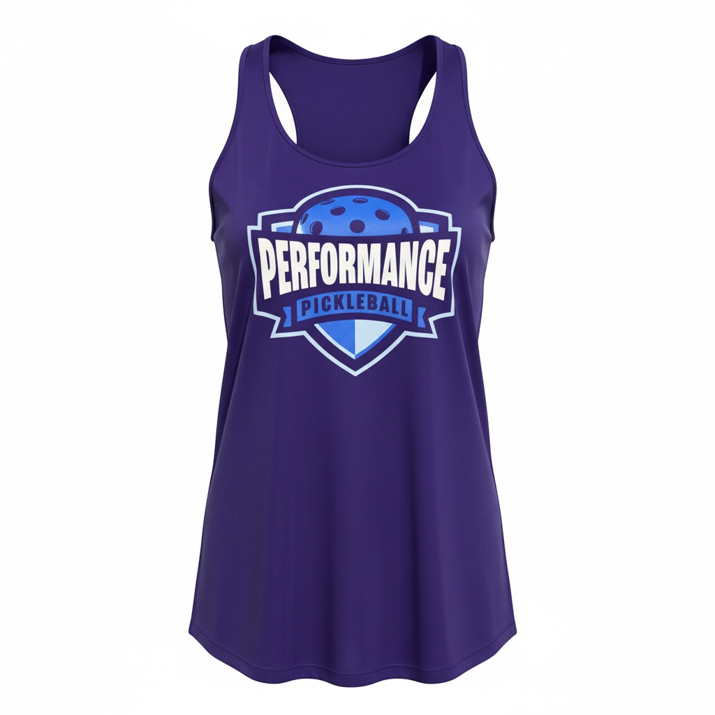 Performance Tank Top Large Blue Logo