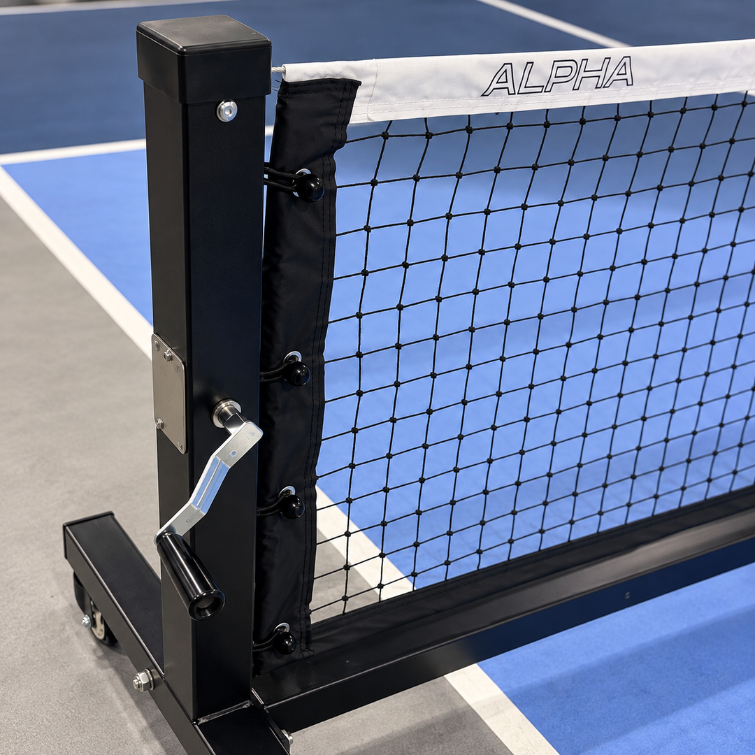 Alpha Semi Permanent Pickleball Net With Wheels