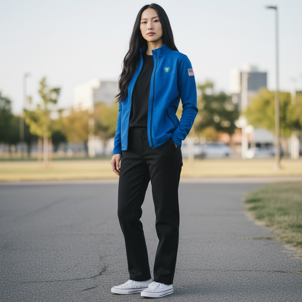 Alpha Performance Pickleball Dri-Fit Jacket – Shield Logo Edition — Detail View