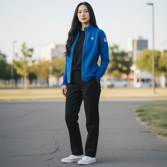 Alpha Performance Pickleball Dri-Fit Jacket – Shield Logo Edition — Detail View