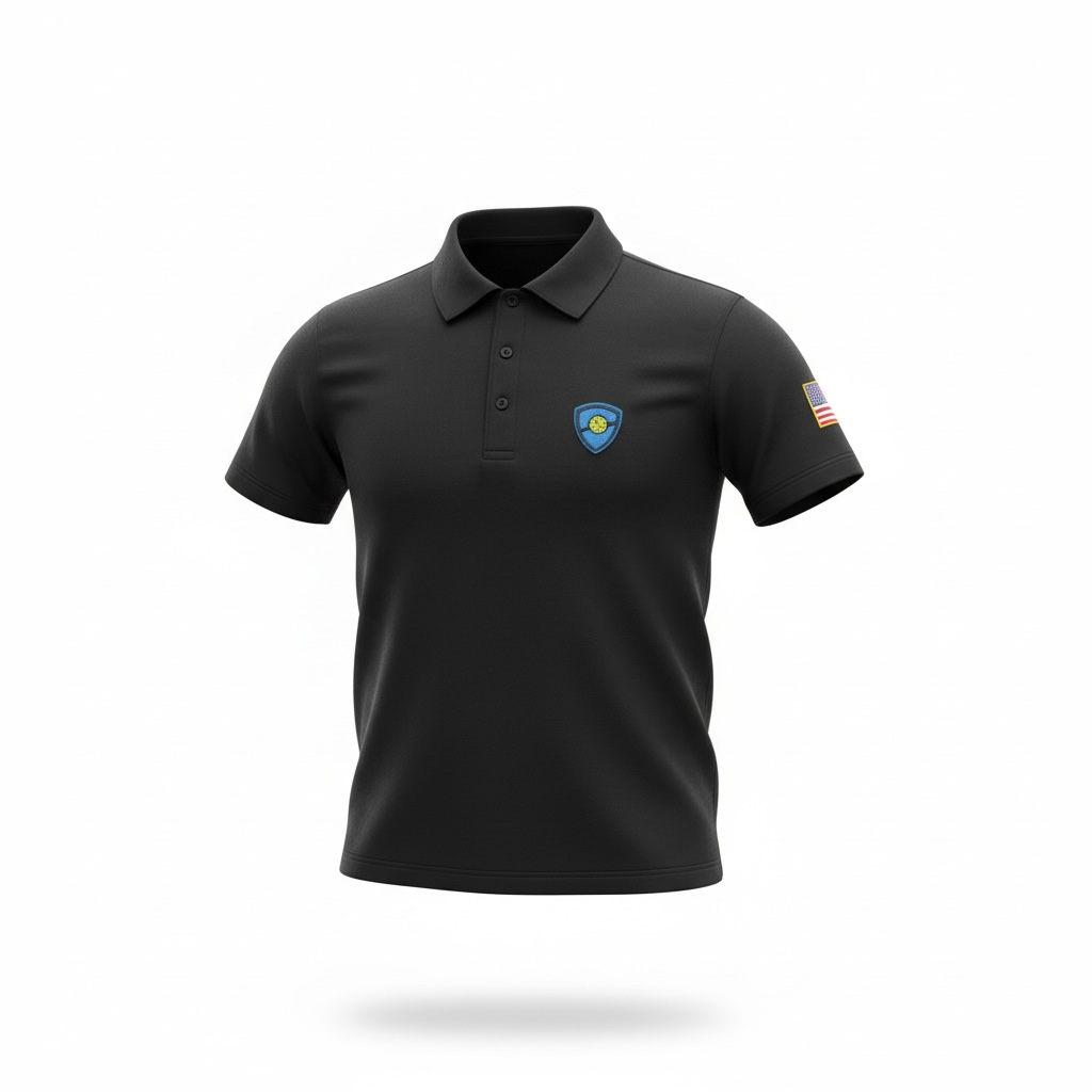 Alpha Performance Pickleball Polo – Shield Logo Edition — Side View