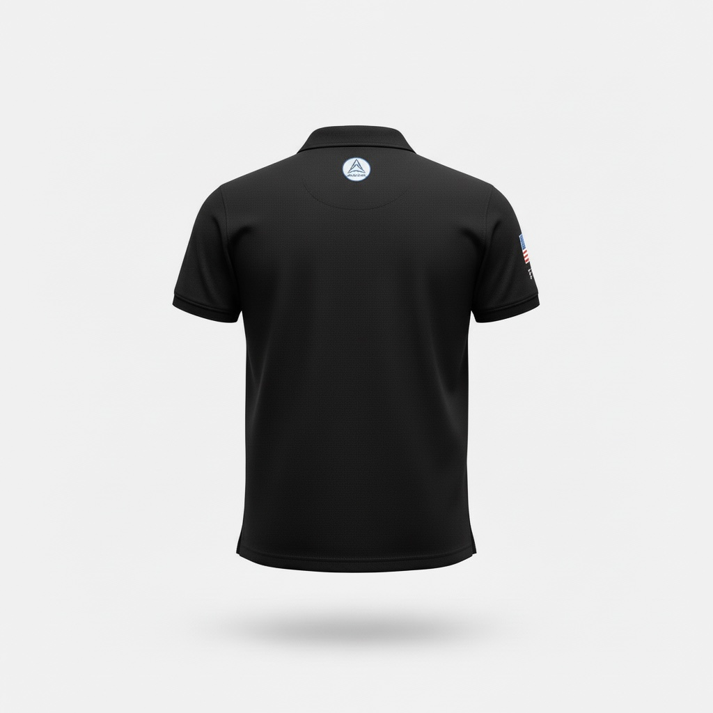Alpha Performance Pickleball Polo – Shield Logo Edition — Close-Up