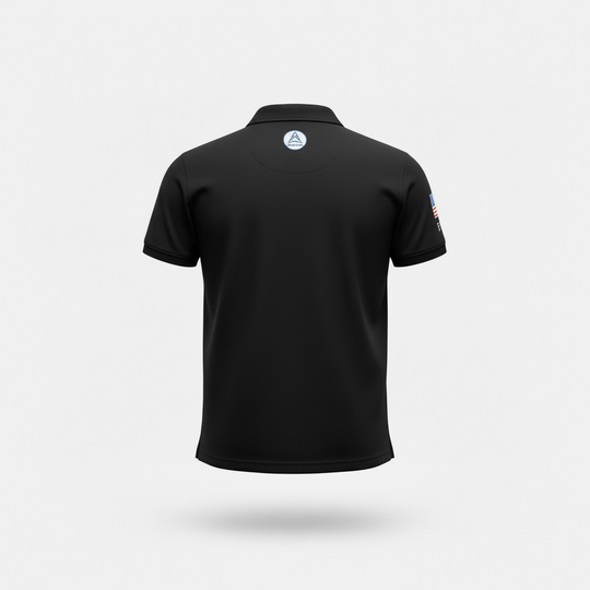 Alpha Performance Pickleball Polo – Shield Logo Edition — Close-Up