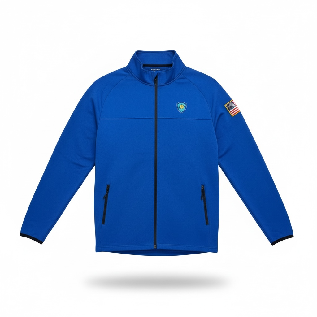 Alpha Performance Pickleball Dri-Fit Jacket – Shield Logo Edition — Side View