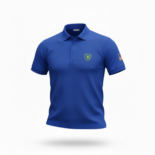 Alpha Performance Pickleball Polo – Shield Logo Edition — Detail View