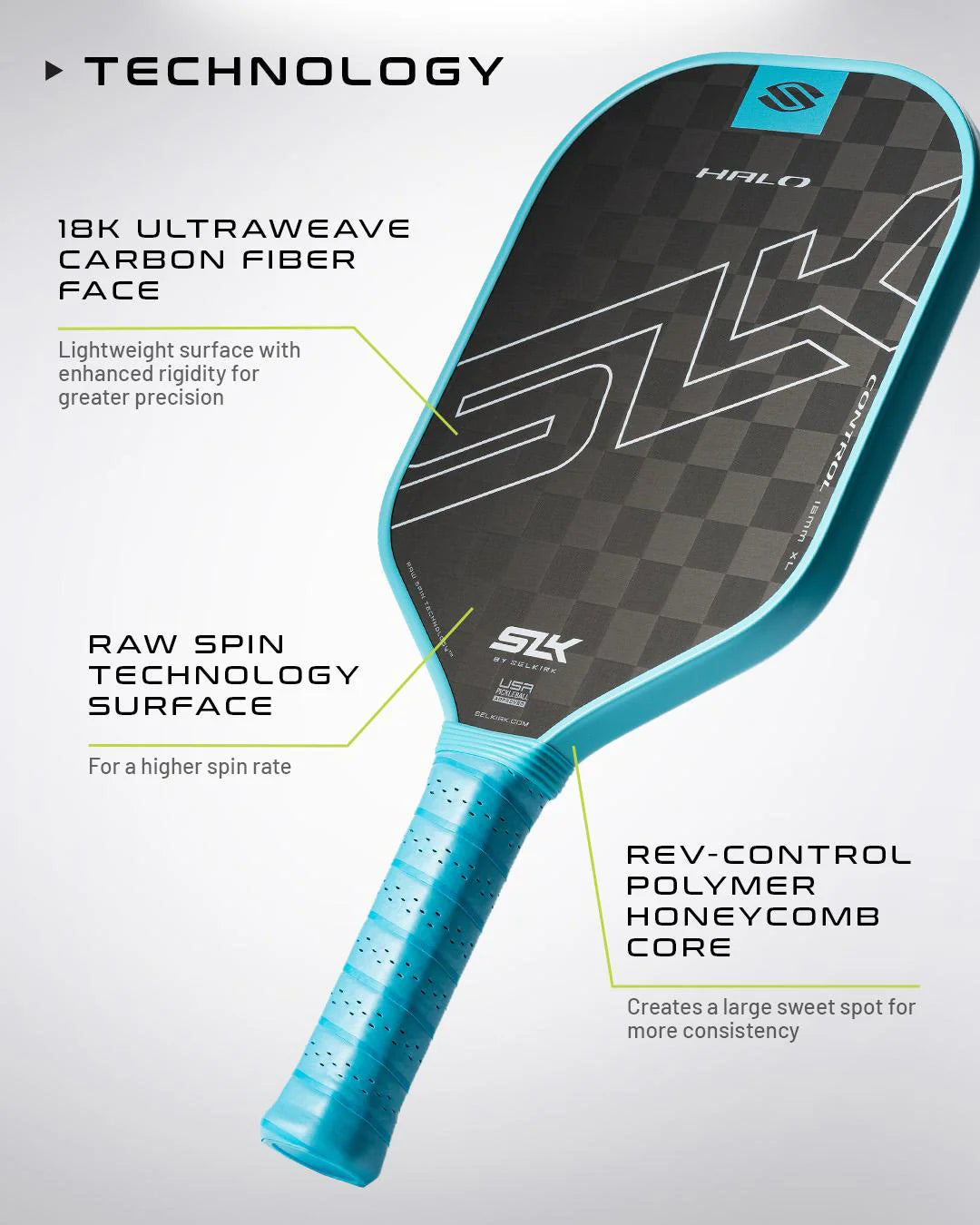 Selkirk SLK Halo Control XL Pickleball Paddle